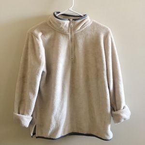 warm fuzzy quarter zip sweater